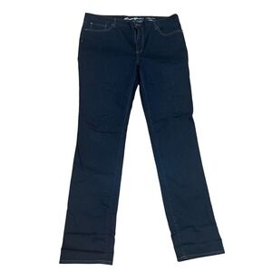 Eddie‎ Bauer Women's Dark Wash Slightly Curvy Straight Leg Jeans Size T20